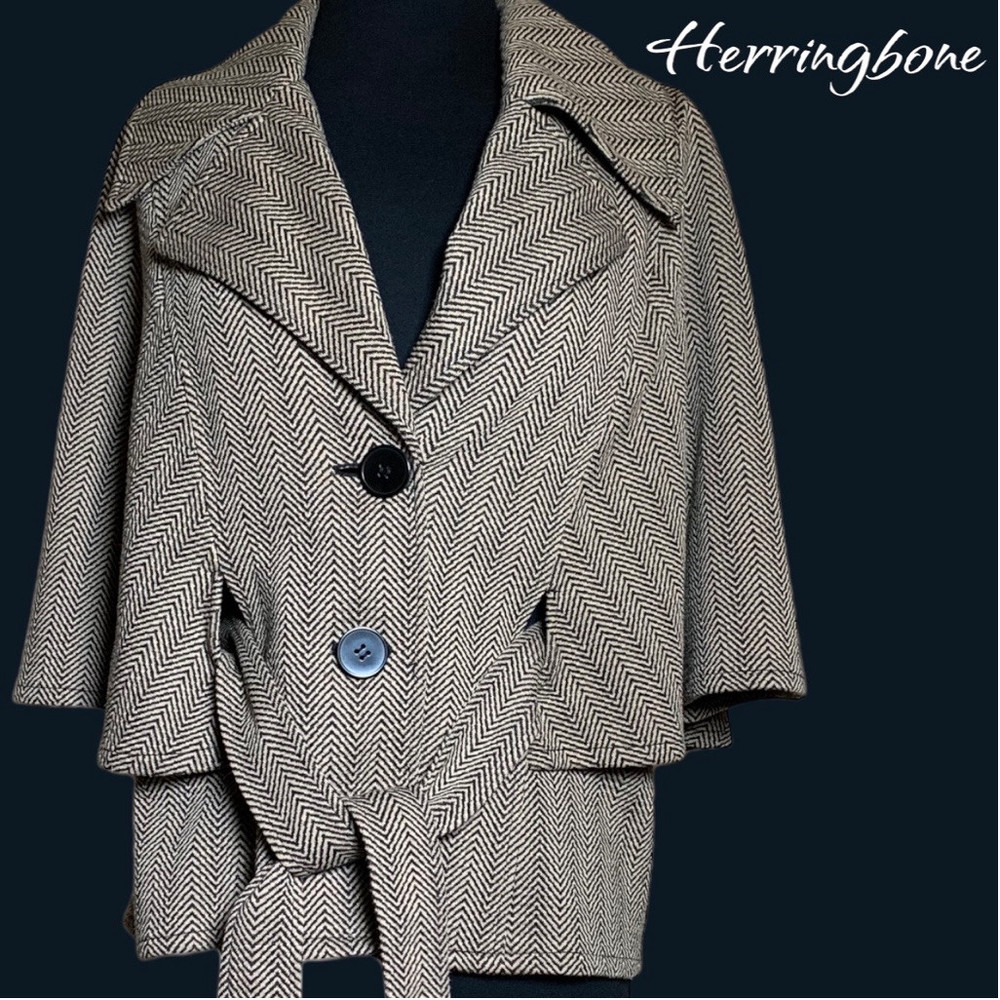 Herringbone Blazer Cape by Nine West